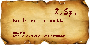 Kemény Szimonetta névjegykártya